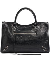 Balenciaga - Medium Schultertasche Aus Leder "le City" - Lyst