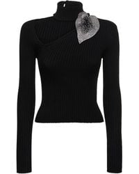 GIUSEPPE DI MORABITO - Embellished Cotton Top - Lyst