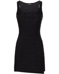 Versace - Vestido corto con Allover - Lyst