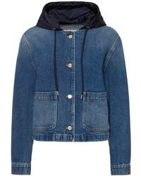 Moncler - Giacca lampusa in denim - Lyst