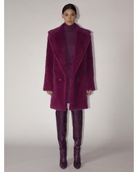 Max Mara Abrigo "Lvr Exclusive Adenia" De Felpa De Alpaca - Morado