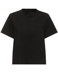 Sacai - Camiseta de jersey de algodón y nylon - Lyst