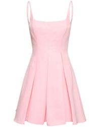 STAUD - Joli Cotton Blend Mini Dress - Lyst