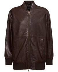 Weekend by Maxmara - Cursore Zip-Up Leather Jacket - Lyst