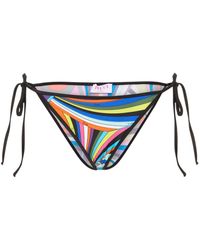 Emilio Pucci - Slip bikini iride in lycra stampata - Lyst