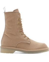 Max Mara 30mm Baker Brushed Cashmere Boots - Natural
