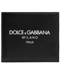 Dolce & Gabbana - Kalbskinbiflold -Brieftasche mit Logo - Lyst