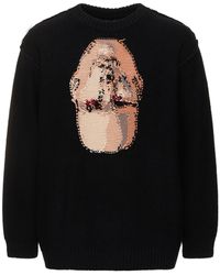 Doublet - Handgestrickter Sweater Aus Baumwolljacquard - Lyst
