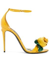Dolce & Gabbana - Keira Sandalen Mit Blumenapplikation 105Mm - Lyst