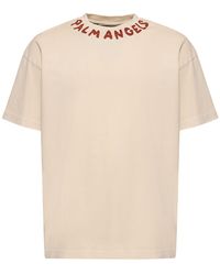 Palm Angels - T-shirt Aus Baumwolle Mit Seasonal-logo - Lyst
