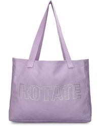ROTATE BIRGER CHRISTENSEN - Logo Organic Cotton Canvas Tote Bag - Lyst