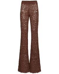 Ermanno Scervino - Cotton Blend Lace Flared Pants - Lyst