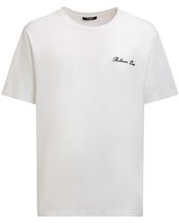 Balmain - T-shirt Aus Baumwolle Mit Logo - Lyst
