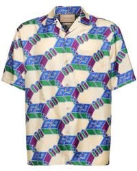 Gucci - gg Hawaii Silk Bowling Shirt - Lyst