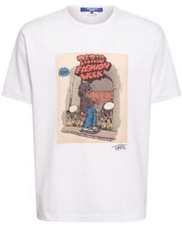 Junya Watanabe - T-shirt in jersey di cotone stampato - Lyst