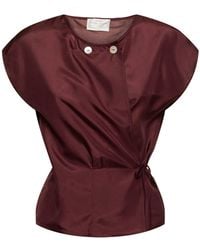 Forte Forte - Habotai Silk Crossed Top - Lyst