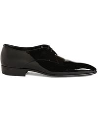 Saint Laurent - Gabriel 20 Shiny Leather Derby Shoes - Lyst