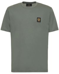 Belstaff - T-shirt in jersey di cotone con logo - Lyst