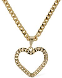 Moschino - Heart Charm Long Necklace - Lyst