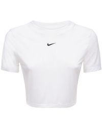 Nike Top Corto De Modal Con Logo - Blanco