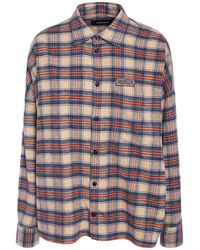 DSquared² - Checked Cotton Flannel Regular Shirt - Lyst