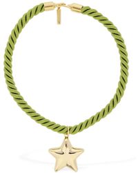 Timeless Pearly - Star charm cotton wire collar necklace - Lyst