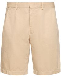 Zegna - Chino-shorts Aus Baumwolle Und Leinen "summer" - Lyst