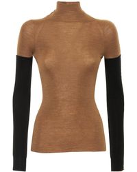 Peter Do Peter Cashmere Knit Sweater in Beige/Black Natural Womens Clothing Jumpers and knitwear Turtlenecks 