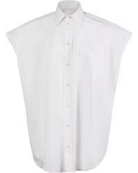 Balenciaga - Oversize Cotton Poplin Shirt - Lyst