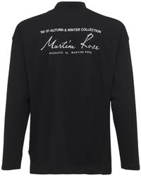 Martine Rose - Camiseta Manga Larga De Jersey Con Logo Estampado - Lyst