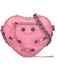 Balenciaga - Mini Cagole Heart Leather Chain Wallet - Lyst