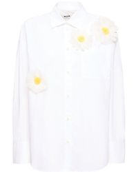MSGM - Cotton Poplin Shirt - Lyst