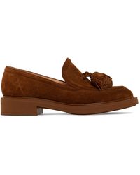 Gianvito Rossi - 20Mm Suede Loafers - Lyst