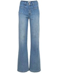 PAIGE Jeans Aus Stretch-baumwolldenim "leenah" - Blau