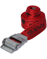 Off-White c/o Virgil Abloh Cintura "2.0" In Webbing Con Logo - Rosso