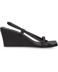 St. Agni - 75Mm Fine Strap Leather Wedges - Lyst