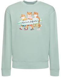 Maison Kitsuné - Komfort-sweatshirt Mit Druck - Lyst