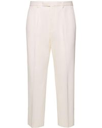 Zegna - Cotton & Wool Pleated Pants - Lyst