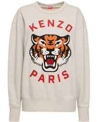 KENZO - Sweat-shirt oversize lucky tiger - Lyst