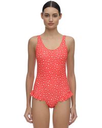 Verde Limon Virginia Ruffled One Piece Swimsuit - Rot