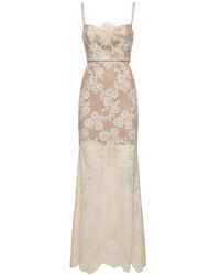 Self-Portrait - Embellished Lace Maxi Dress - Lyst