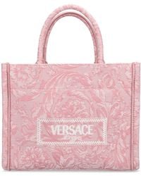 Versace - Bolso tote pequeño barocco de jacquard - Lyst