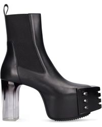 Rick Owens Platform Kiss Boots in Black for Men | Lyst