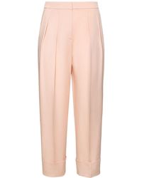 Giorgio Armani - Glittered Silk Pleated High Waist Pants - Lyst