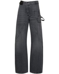 JW Anderson - Embroidered Pocket Denim Cargo Jeans - Lyst