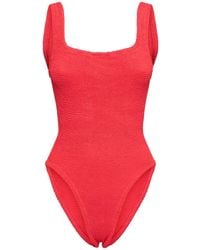 Hunza G - Square Neck One Piece Swimsuit - Lyst