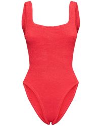 Hunza G - Square Neck One Piece Swimsuit - Lyst