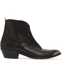 Golden Goose - 45Mm Young Leather Ankle Boots - Lyst