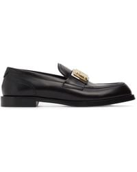 Dolce & Gabbana - Loafer Aus Leder Mit Plakette - Lyst