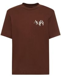 Amiri - T-shirt brun à images à logo - Lyst